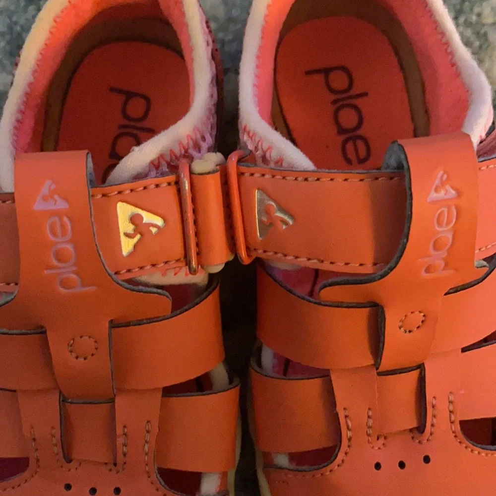 PLAE Kids Coral Pink Closed-Toe Sandals